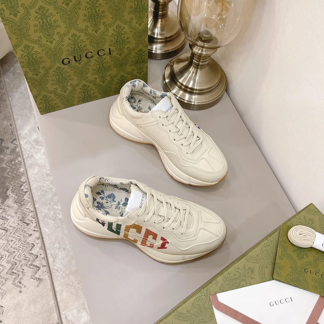 P700👟👟 The top version of GUCCI dad shoes, the latest upgraded version❗❗ The fabric is 100% consistent with the store. The whole series uses four leather styles. Each pattern, color and fabric are one-to-one consistent with the store. Women's size 35 36 37 38 39 40 Men's size 39 40 41 42 43 44 (women's size 34, men's size 45 can be customized)